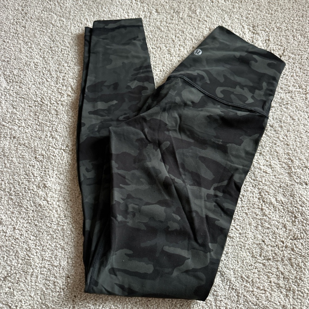 Lululemon Athletica Black Camo Leggings